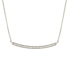 Load image into Gallery viewer, Elegant Confetti Sophia Women's 18k White Gold Plated Curved Bar Fashion Necklace