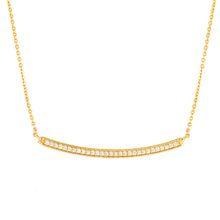Load image into Gallery viewer, Elegant Confetti Sophia Women's 18k White Gold Plated Curved Bar Fashion Necklace