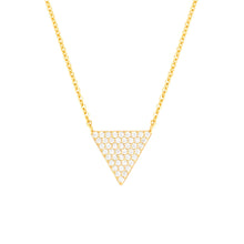 Load image into Gallery viewer, Elegant Confetti Venice Women's 18k White Gold Plated Triangle Fashion Necklace