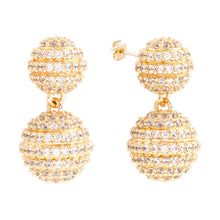 Load image into Gallery viewer, Elegant Confetti Tokyo Women's 18k White Gold Plated Ball Drop Fashion Earrings