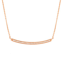 Load image into Gallery viewer, Elegant Confetti Sophia Women's 18k White Gold Plated Curved Bar Fashion Necklace