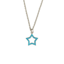 Load image into Gallery viewer, Elegant Confetti Venice Women's 18k White Gold Plated Blue Star Fashion Necklace