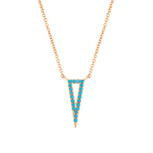 Load image into Gallery viewer, Elegant Confetti Venice Women's 18k White Gold Plated Blue Triangle Fashion Necklace