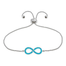 Load image into Gallery viewer, Elegant Confetti Kennedy Women's 18k White Gold Plated Infinity Bolo Fashion Bracelet