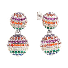Load image into Gallery viewer, Elegant Confetti Tokyo Women's 18k White Gold Plated Ball Drop Fashion Earrings