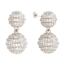 Load image into Gallery viewer, Elegant Confetti Tokyo Women's 18k White Gold Plated Ball Drop Fashion Earrings