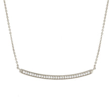 Load image into Gallery viewer, Elegant Confetti Sophia Women&#39;s 18k White Gold Plated Curved Bar Fashion Necklace
