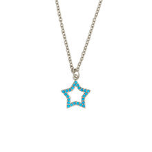 Load image into Gallery viewer, Elegant Confetti Venice Women&#39;s 18k White Gold Plated Blue Star Fashion Necklace
