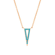 Load image into Gallery viewer, Elegant Confetti Venice Women&#39;s 18k White Gold Plated Blue Triangle Fashion Necklace
