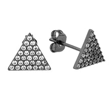Load image into Gallery viewer, Elegant Confetti Venice Women&#39;s 18k White Gold Plated Triangle Stud Fashion Earrings
