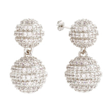 Load image into Gallery viewer, Elegant Confetti Tokyo Women&#39;s 18k White Gold Plated Ball Drop Fashion Earrings
