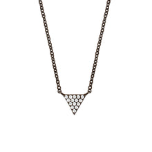 Load image into Gallery viewer, Elegant Confetti Barcelona Women&#39;s 18k Black Gold Plated Blue Mini Triangle Fashion Necklace
